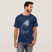 Awesome Great White Shark Jaws Deep Sea Scary Cool T-Shirt (Front Full)