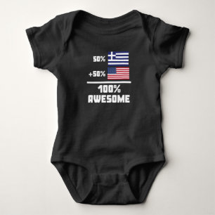 Awesome Greek American Baby Bodysuit