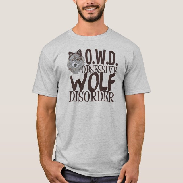 Awesome Grey Wolf Men's T-Shirt (Front)