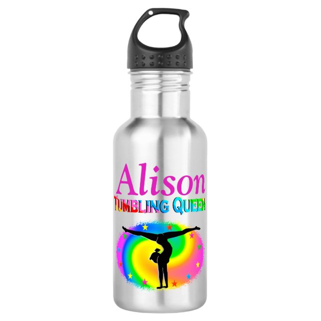 AWESOME GYMNASTICS PERSONALIZED WATER BOTTLE (Front)