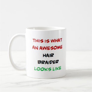 awesome hair braider coffee mug