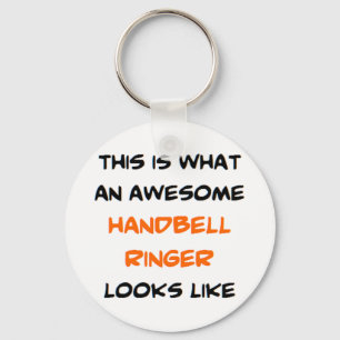 awesome handbell ringer keychain