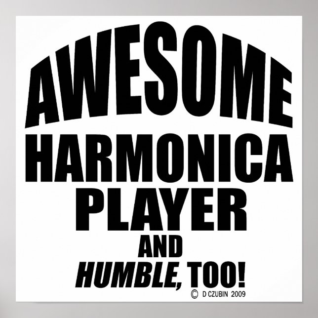Awesome Harmonica Player Poster (Front)