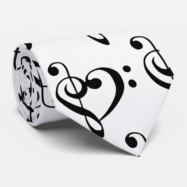 ****AWESOME HEARTS MUSICAL NOTES*** TIE (Rolled)