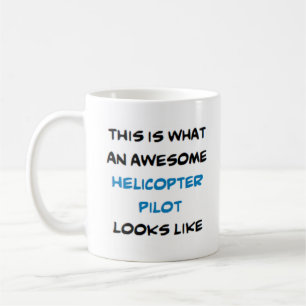 awesome helicopter pilot coffee mug