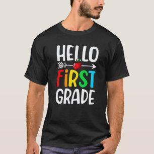 Awesome Hello First Grade Teacher Student 1st Grad T-Shirt
