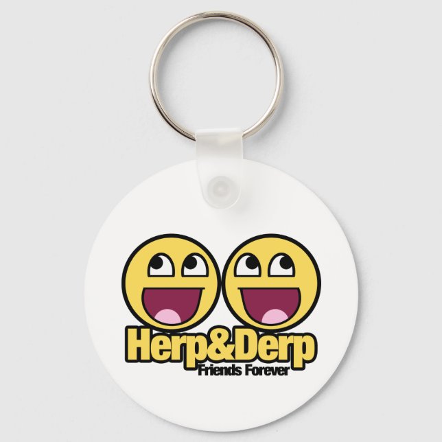 Awesome Herp and Derp Keychain (Front)