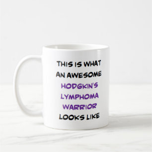 awesome hodgkin's lymphoma warrior coffee mug