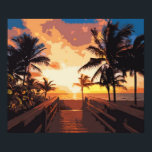 awesome Hollywood Beach pop art poster<br><div class="desc">Hollywood beach pop art poster by jessallendesigns</div>
