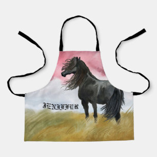 Awesome Horse Watercolor Apron