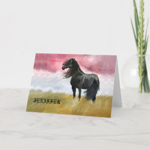 Awesome Horse Watercolor Card