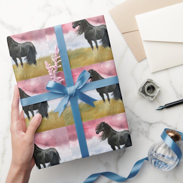 Awesome Horse Watercolor Wrapping Paper (Gifting)