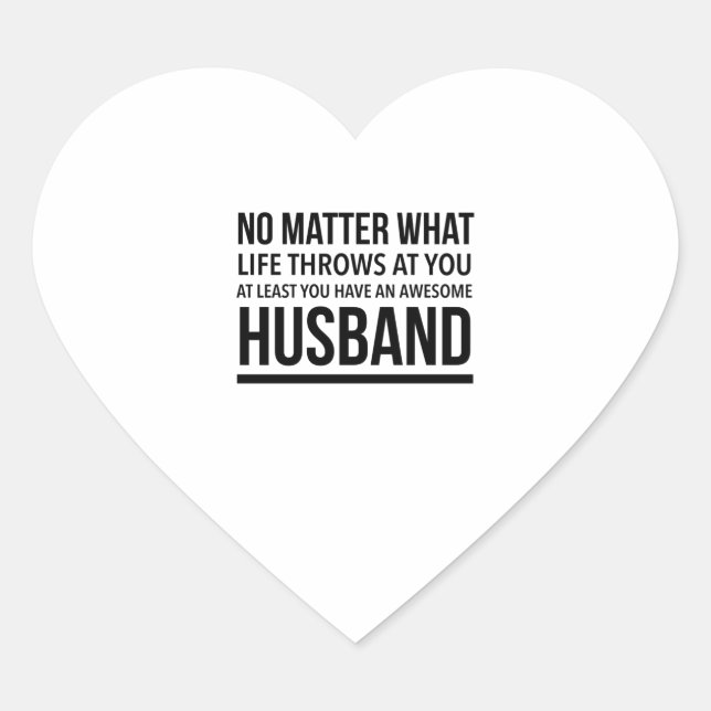 Awesome husband black heart sticker (Front)