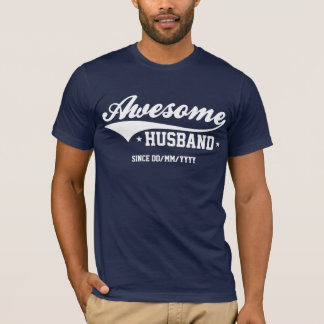 Awesome Husband (Date Customizable) Dark T-Shirt