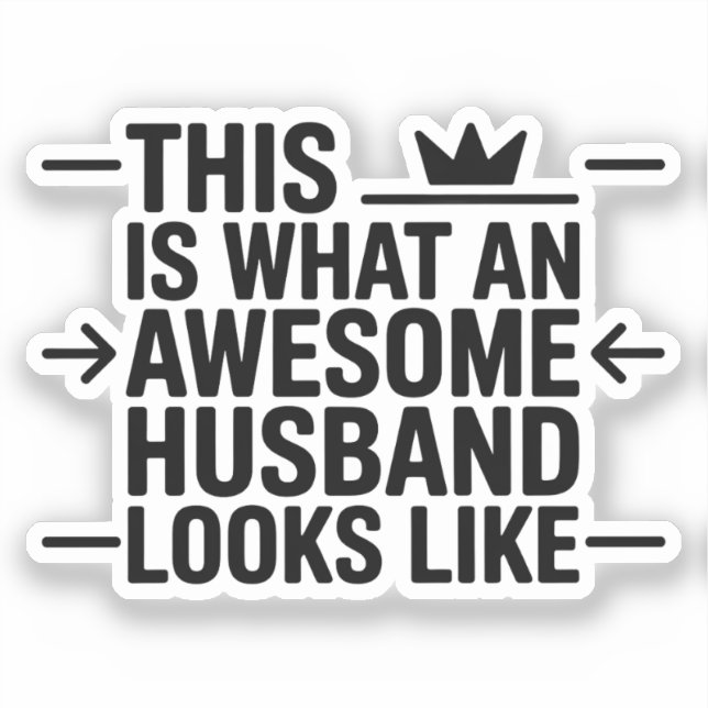Awesome Husband Graphic Typography (Front)