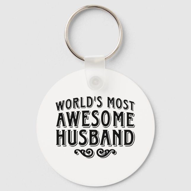 Awesome Husband Keychain (Front)