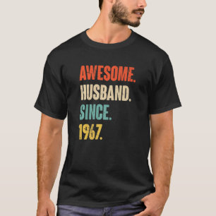 Awesome Husband Since 1967 55 Wedding Anniversary T-Shirt