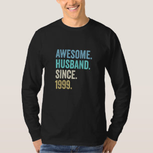 Awesome Husband Since 1999 23rd Wedding Anniversar T-Shirt
