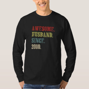 Awesome Husband Since 2010 12 Wedding Aniversary T-Shirt
