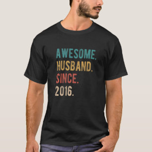 Awesome Husband Since 2016  6th Wedding Aniversary T-Shirt