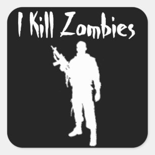 AWESOME I KILL ZOMBIES - STICKER