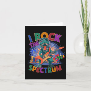 Awesome I Rock The Spectrum Autism Dad Peace Love Card