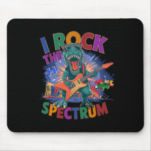 Awesome I Rock The Spectrum Autism Dad Peace Love Mouse Pad