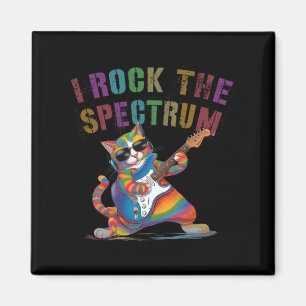 Awesome I Rock The Spectrum Autism Mom Dad Motivat Magnet