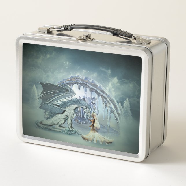 Awesome ice dragon metal lunch box (Front)