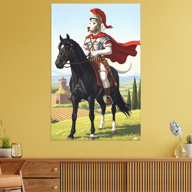 Awesome Italian Spinone Dog Canvas Print (Insitu(LivingRoom))