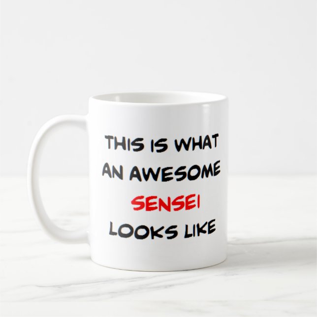 awesome japanese teacher sensei coffee mug (Left)