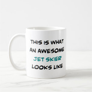 awesome jet skier coffee mug