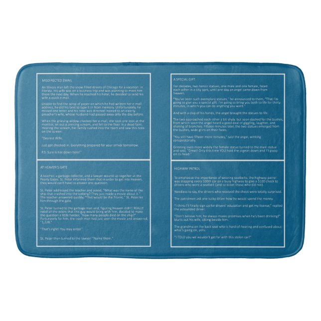 Awesome Jokes custom colour bath mat #2 (Front)