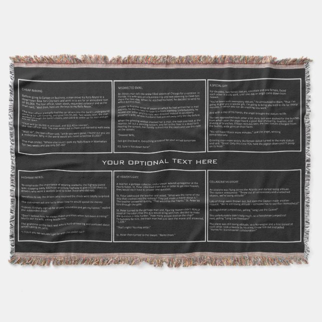 Awesome Jokes custom throw blanket (Front)