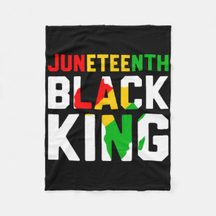 Awesome Juneteenth Black King Melanin Fathers Day Fleece Blanket
