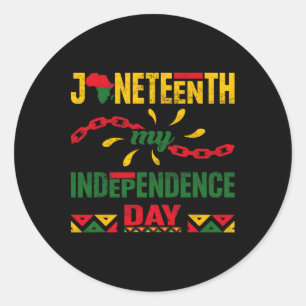 Awesome Juneteenth Independence Black Pride Africa Classic Round Sticker
