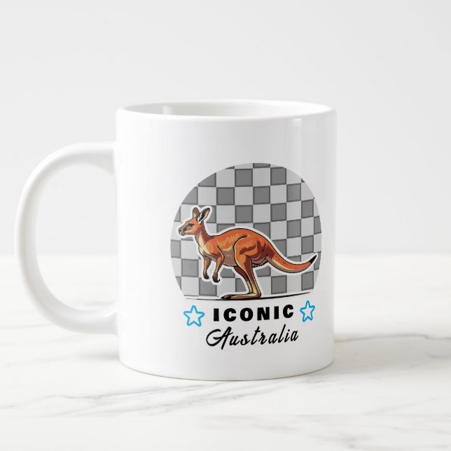 awesome kangaroo large coffee mug (Left)