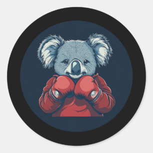Awesome Koala Bear Boxer For A Knockout Vibe Classic Round Sticker