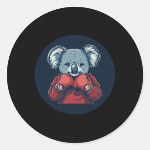 Awesome Koala Bear Boxer For A Knockout Vibe Classic Round Sticker
