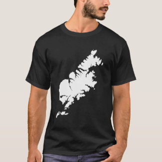 Awesome Kodiak Island Map Alaska Home State T-Shirt