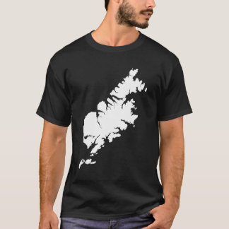 Awesome Kodiak Island Map Alaska Home State T-Shirt