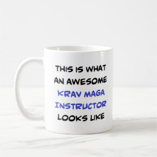awesome krav maga instructor coffee mug