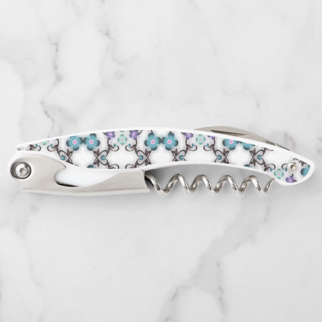 Awesome Lacy Look of Blue Violet Flowers  Corkscrew (Front)