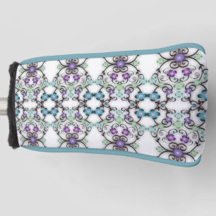 Awesome Lacy Look of Blue Violet Flowers  Golf Head Cover