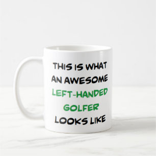 awesome left-handed golfer coffee mug