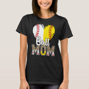 Awesome Leopard Ball Mom Baseball Softball Women T-Shirt