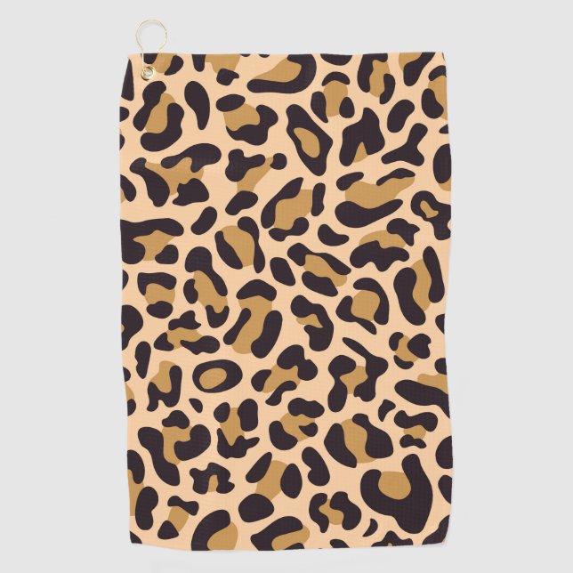 Awesome Leopard Pattern Golf Towel (Front)