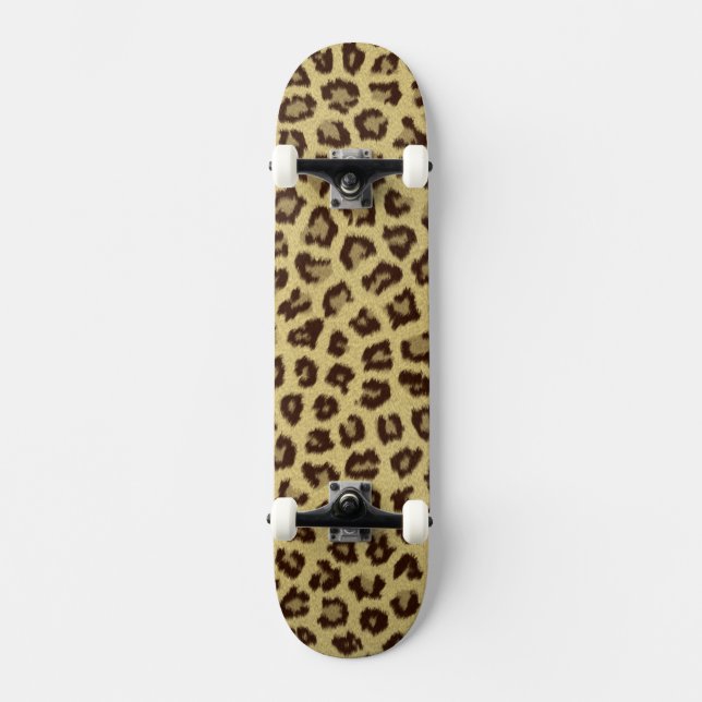 Awesome Leopard Print / Big Cat Skateboard (Front)