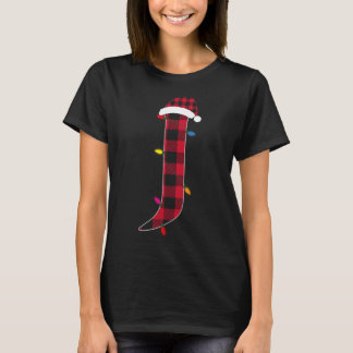 Awesome Letter J Initial Name Buffalo Plaid Christ T-Shirt