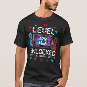 Awesome Level 10 Unlocked Gaming 10th Birthday Vid T-Shirt